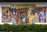 Mural f&uuml;r den Highway 61 in Leland